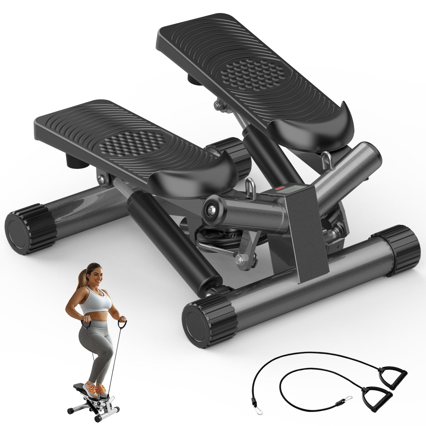 Mini Stepper With Resistance Band